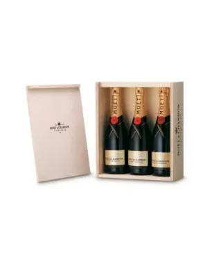Caja de Madera 3 Botellas Moet & Chandon Brut Imperial