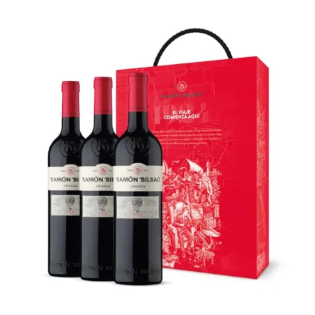 Estuche 3 botellas Ramón Bilbao crianza 2019