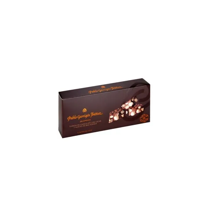 Turrón Choco leche y Macadamia Delicatessen Garrigós 300gr