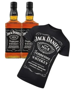 Pack 2 Botellas Jack Daniel´s 70cl. + Camiseta Jack Daniel´s