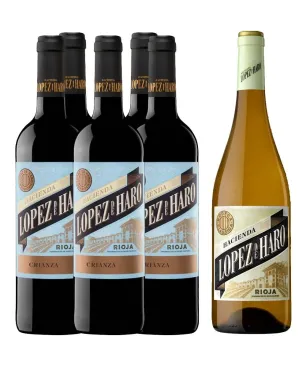 Pack 5 López de Haro Crianza + Regalo 1 López de Haro Blanco