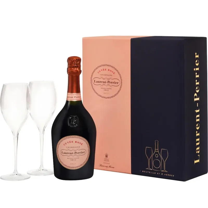 Laurent-Perrier Cuvée Rosé Brut Estuche  + 2 Copas