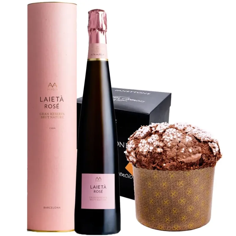 Pack Laietá Rosé  + Panettone Juanfran Chocolate y Naranja 550gr.