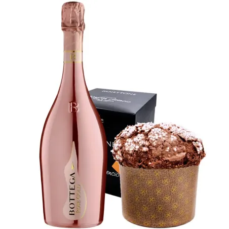 Pack Bottega Gold Rosé  + Panettone Juanfran Chocolate y Naranja 550gr.