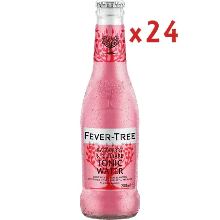 Caja Fever Tree Tonic Raspberry and Rhubarb 24 Uds