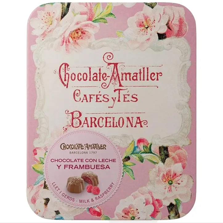 Amatller Bombones Flor Chocolate con leche y Frambuesa 72gr.