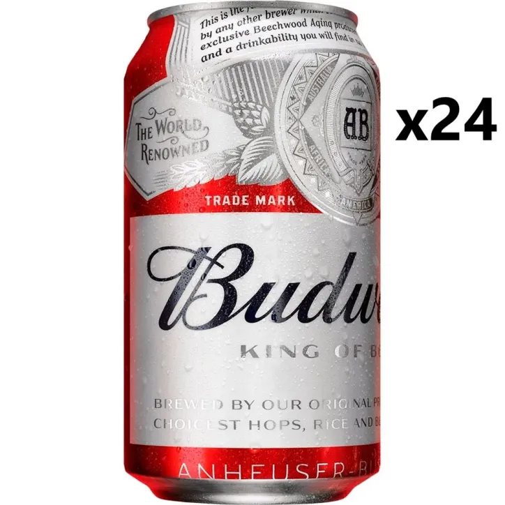 Budweiser lata 33CL Caja 24 uds