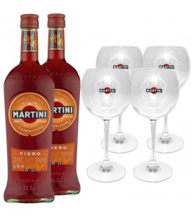 2 Martini Fiero + 4 Copas de regalo