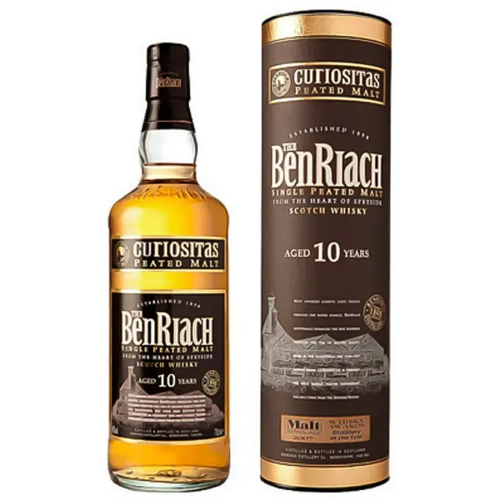 Whisky Benriach s.Malta 10 Años Curiositas Turbado