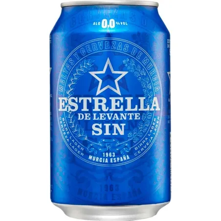 Caja estrella levante sin alcohol Lata 33cl - 24 uds
