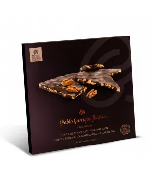 Pablo Garrigos Torta Choco Fondant Nueces Pecanas y Flor de Sal 200gr