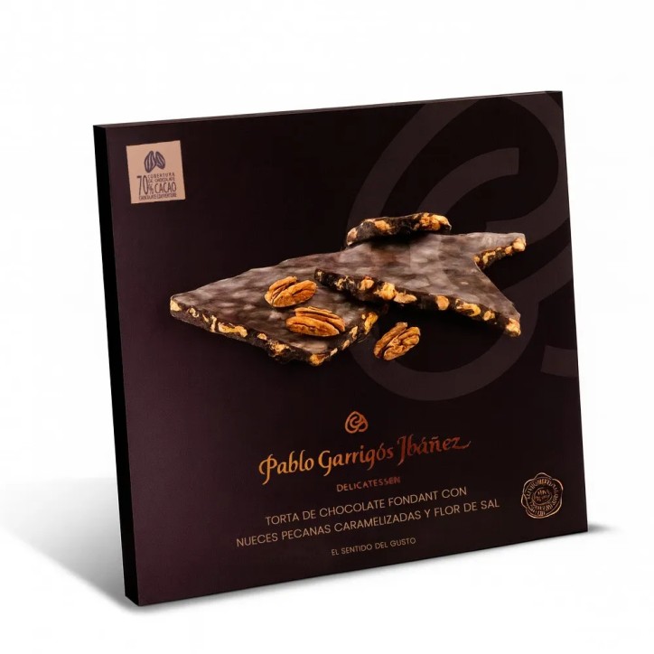 Pablo Garrigos Torta Choco Fondant Nueces Pecanas y Flor de Sal 200gr