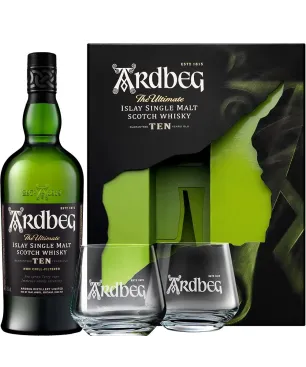 Ardbeg 10 Años + 2 copas