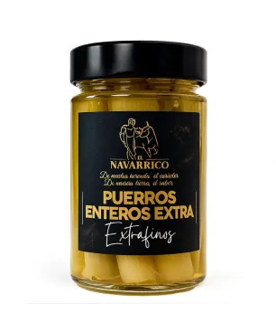 Puerros Enteros Extra El Navarrico 330gr