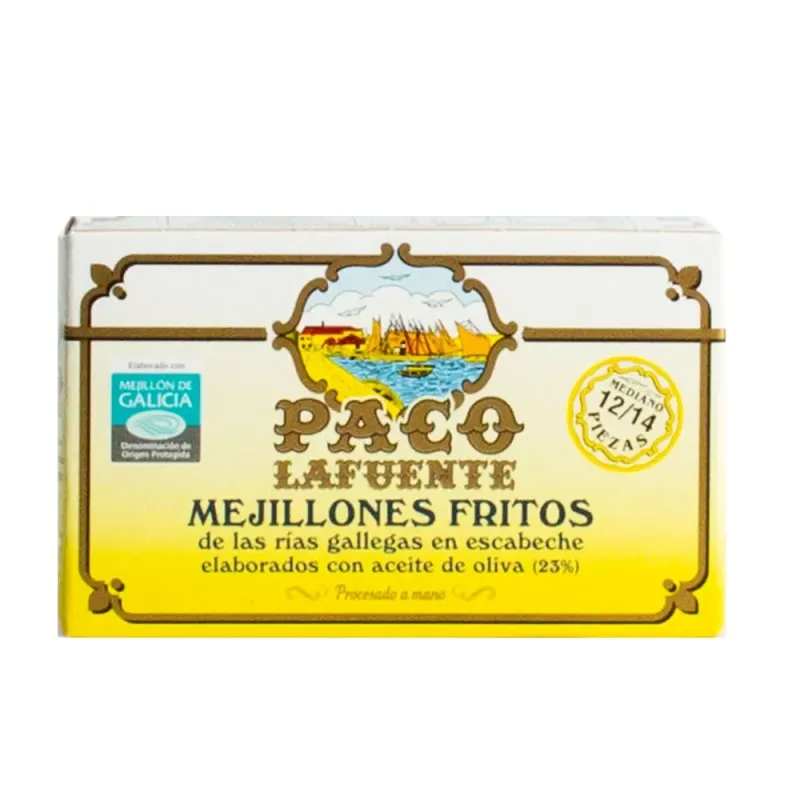 Mejillones Fritos En Escabeche Paco Lafuente 12/14 115gr.