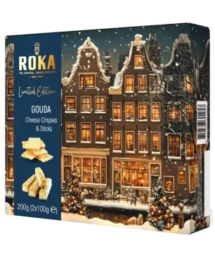 Roka Gouda Cheese Crispies & Sticks Winter Edition 200gr.