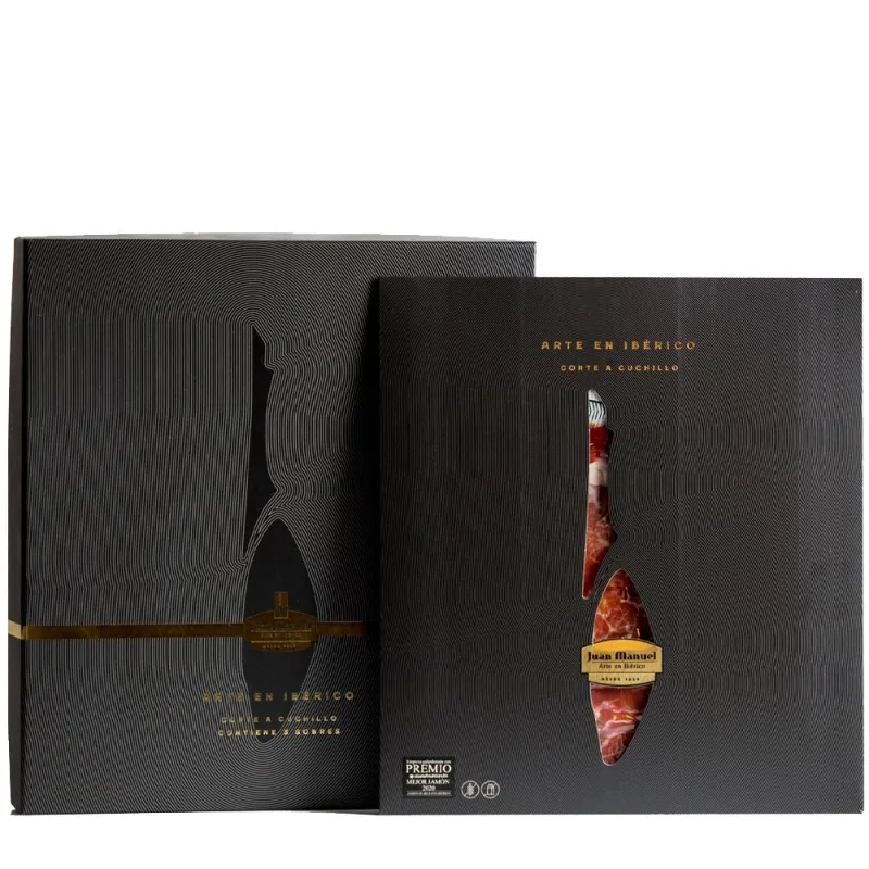 Estuche Negro Juan Manuel Jamon de Bellota 3 blisters Loncheado