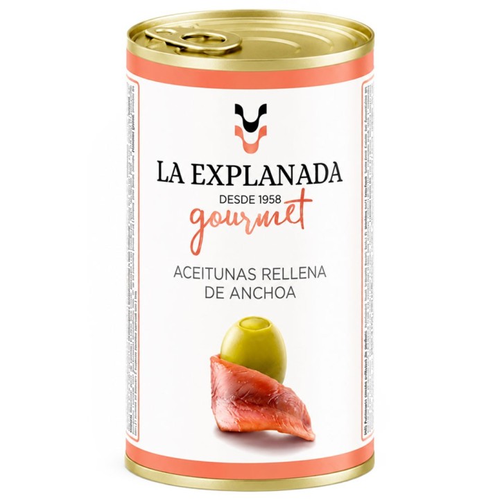 Aceitunas Lata Explanada Rellenas de Anchoa 150gr