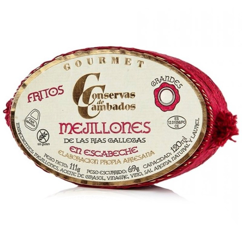 Mejillones de Cambados Gourmet 8/12 ud. 120ml