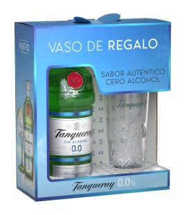 Tanqueray 0.0 Sin alcohol + Vaso
