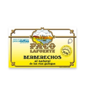 Berberechos al Natural Rías Gallegas 25/30 piezas Paco Lafuente